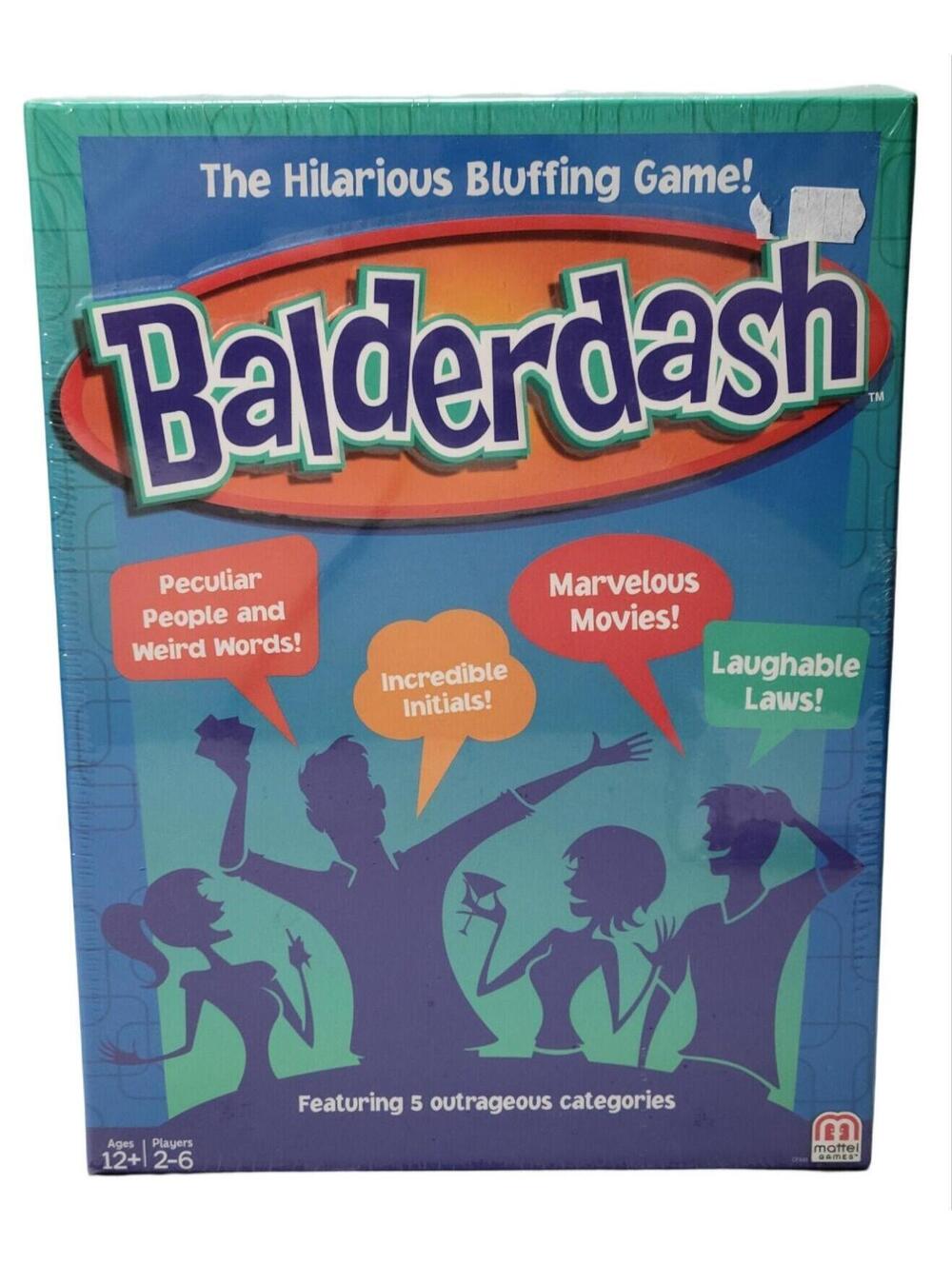 2014 Mattel Balderdash The Hilarious Bluffing Game - Brand New & Sealed